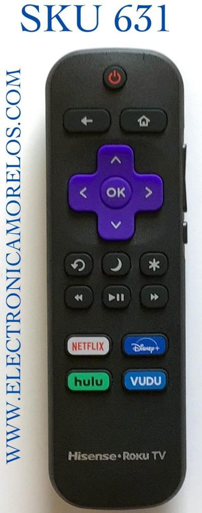 CONTROL REMOTO ORIGINAL NUEVO PARA TV HISENSE SMART TV / NUMERO DE PARTE HU-RCRUS-22G / RC-ALIR / MODELOS 55RE61